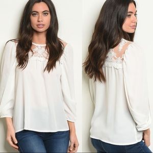 White Lace Detailed top